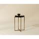 Sheena 22 X 15 inch Clear / Antique Brass End Table